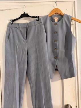 Camila Coelho Pinstripe Pant & Vest Set